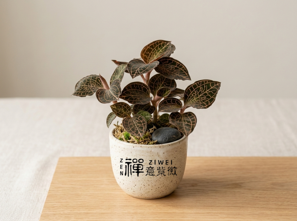 金線蓮 (Jewel Orchid)|葉脈藏金的「森林紅寶石」,守護健康與招財的活寶石
